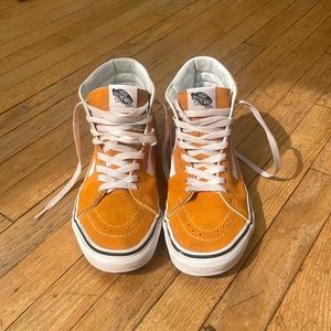 Orange high top vans